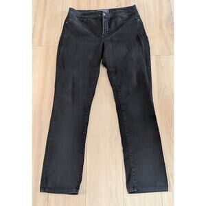 Womens NYDJ Not Your Daughters Jeans Stretch Hi Rise Jeans Black Sz 12 USA